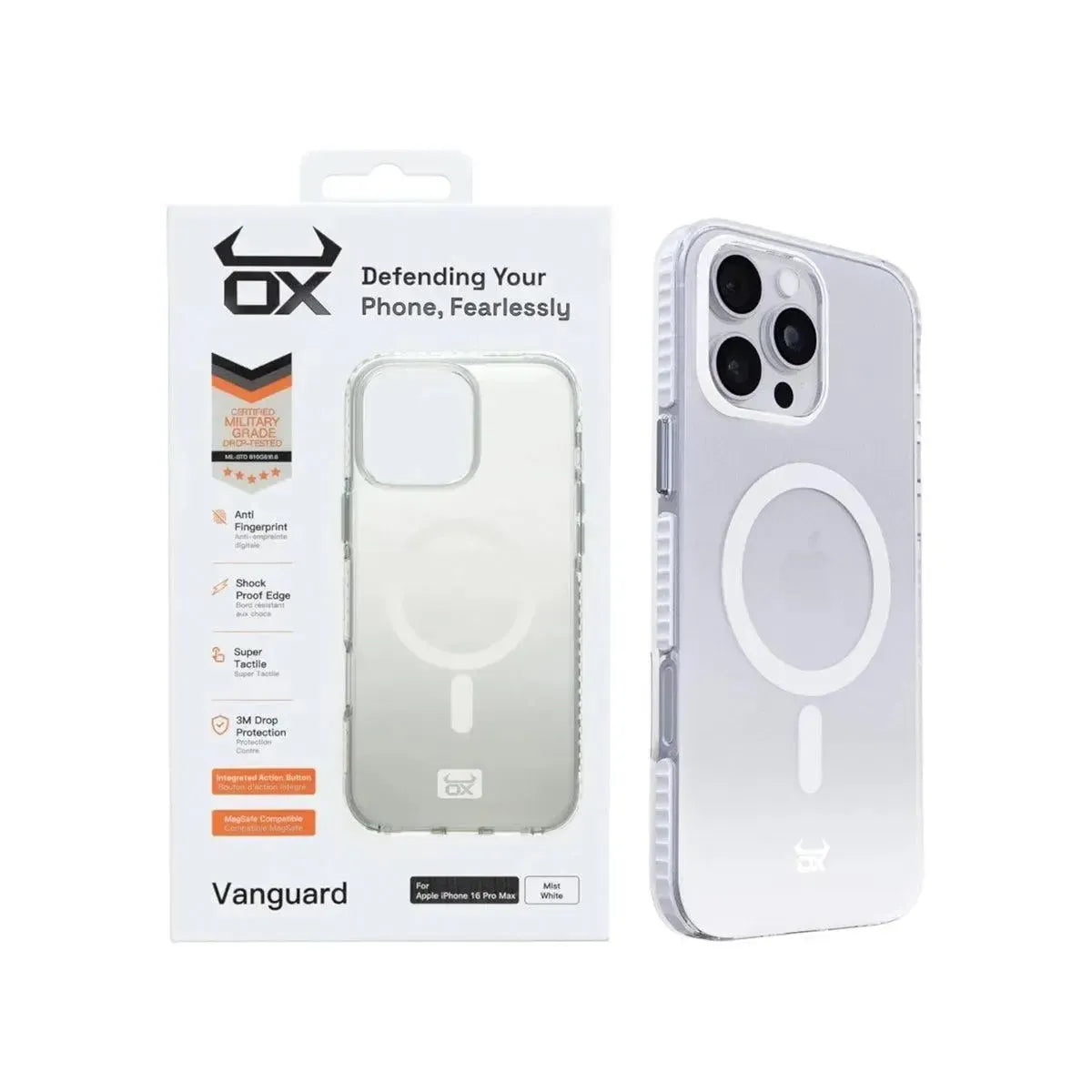 For Apple iPhone 17 OX Vanguard MagSafe Case - Mist White