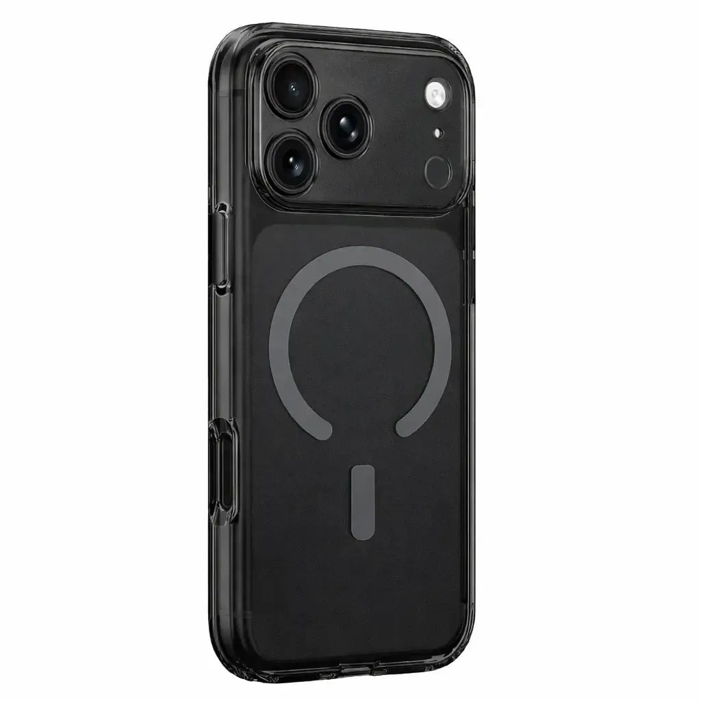 For Apple iPhone 17 Pro Max Glossy Magsafe Magnetic Case Black