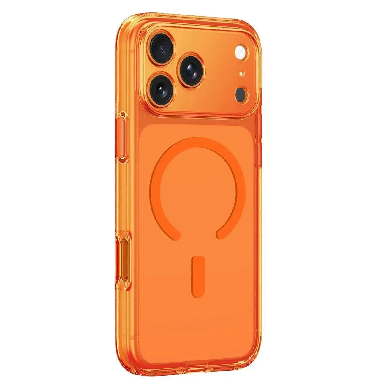 For Apple iPhone 17 Pro Max Glossy Magsafe Magnetic Case Orange