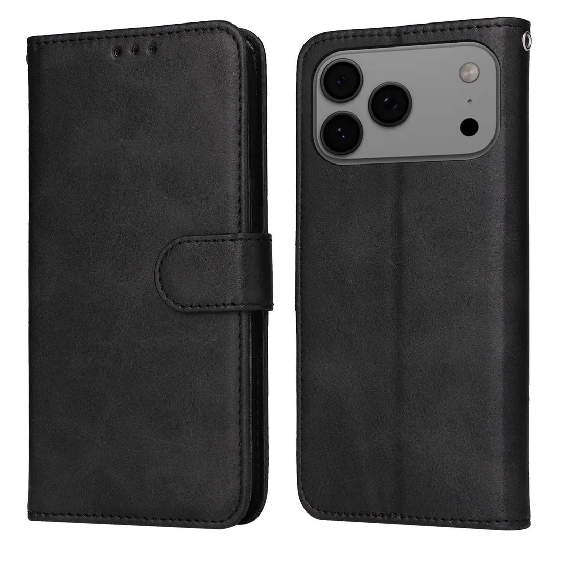 For Apple iPhone 17 Pro Max Premium Aokus Wallet Case Black