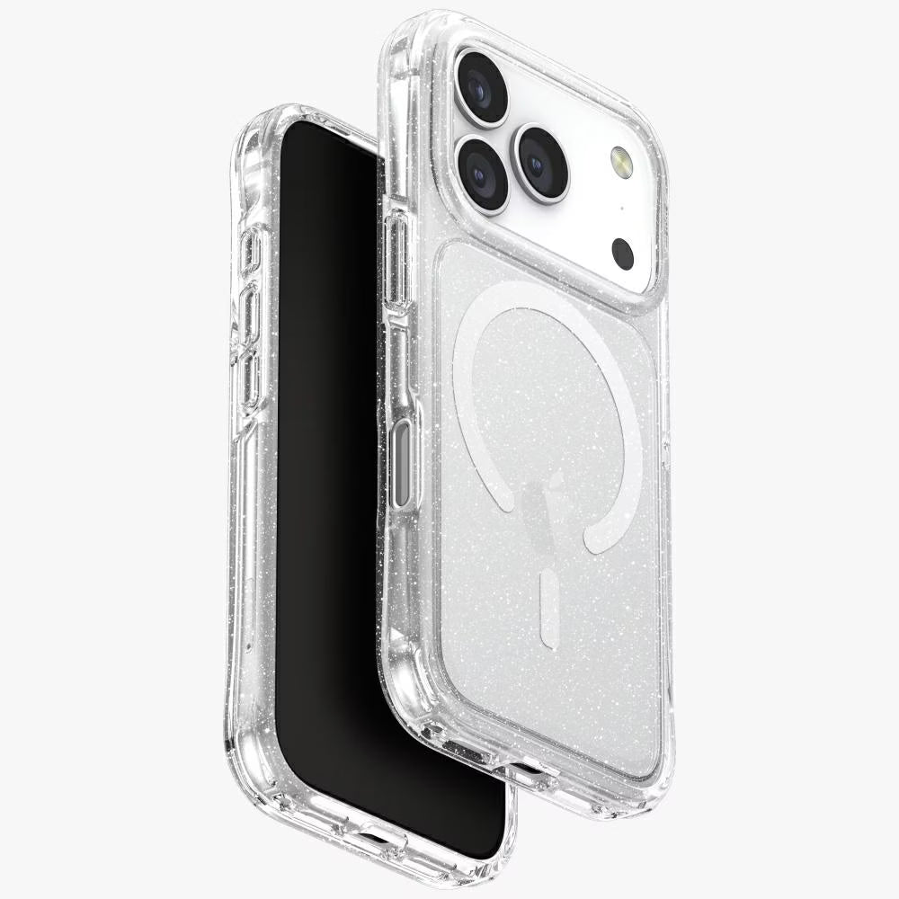 For Apple iPhone 18 Pro Max Terminator Magsafe Axis Design Case Glitter Clear