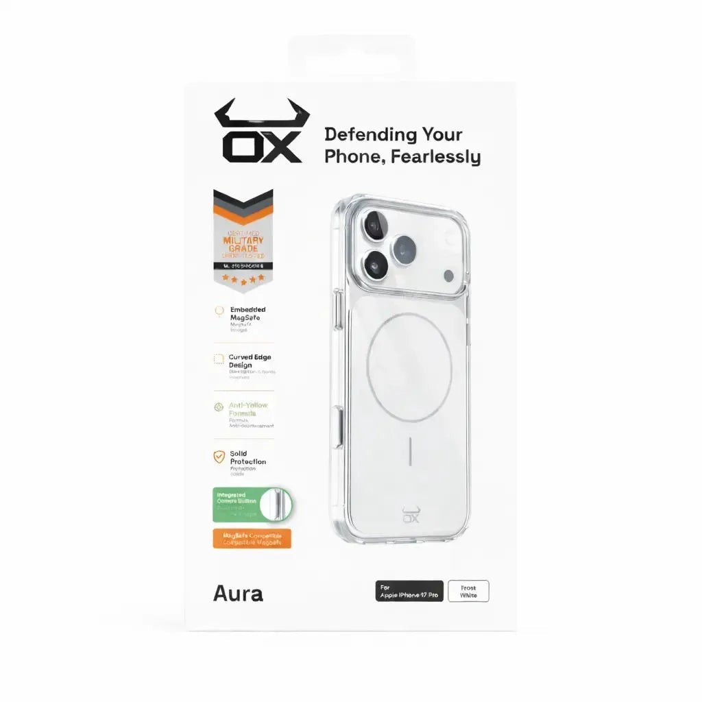 For Apple iPhone 17 Pro OX Aura MagSafe Case - Frost White