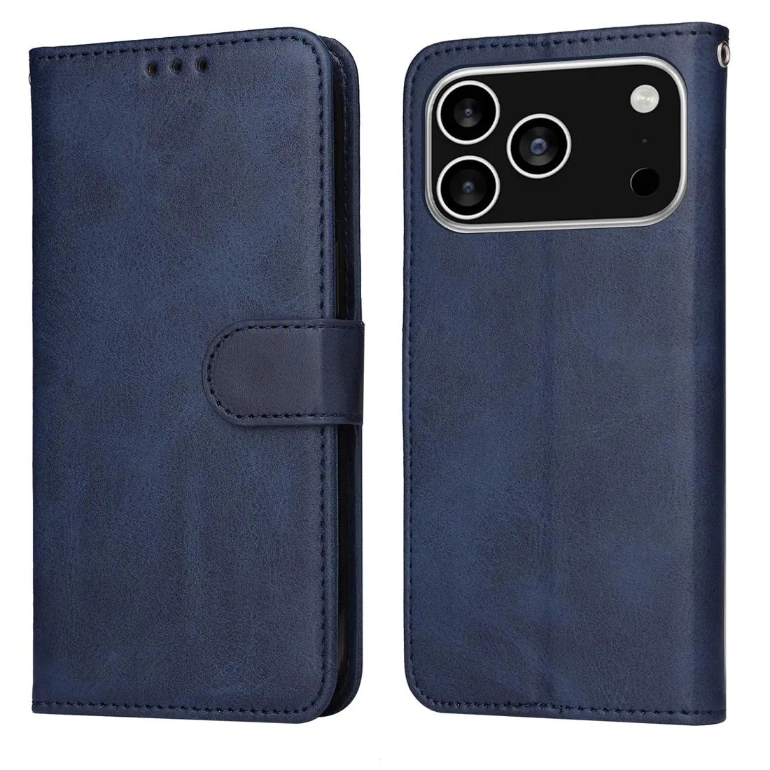 For Apple iPhone 17 Pro Premium Aokus Wallet Case Blue