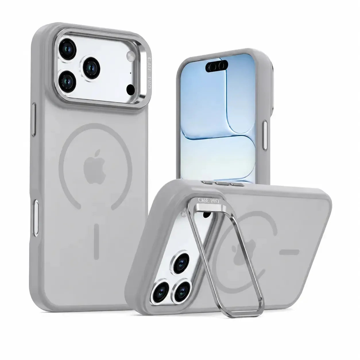 For Apple iPhone 18 Pro Skin-Feel Camera Holder Magsafe Case Transparent