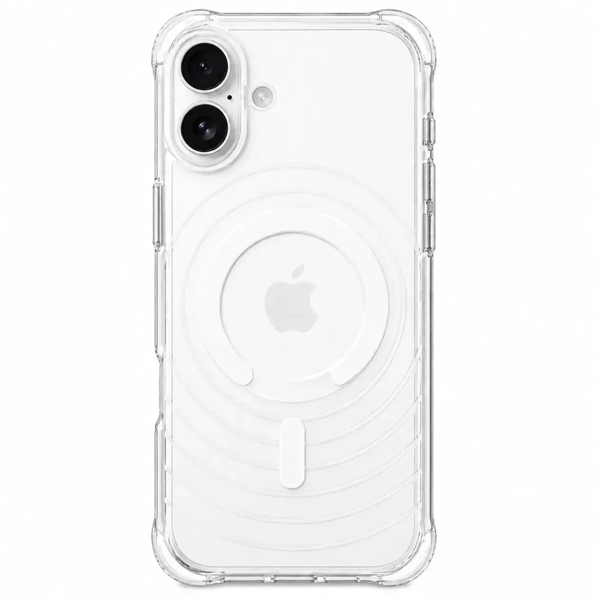 For Apple iPhone 16 Wave Series Clear Magsafe White