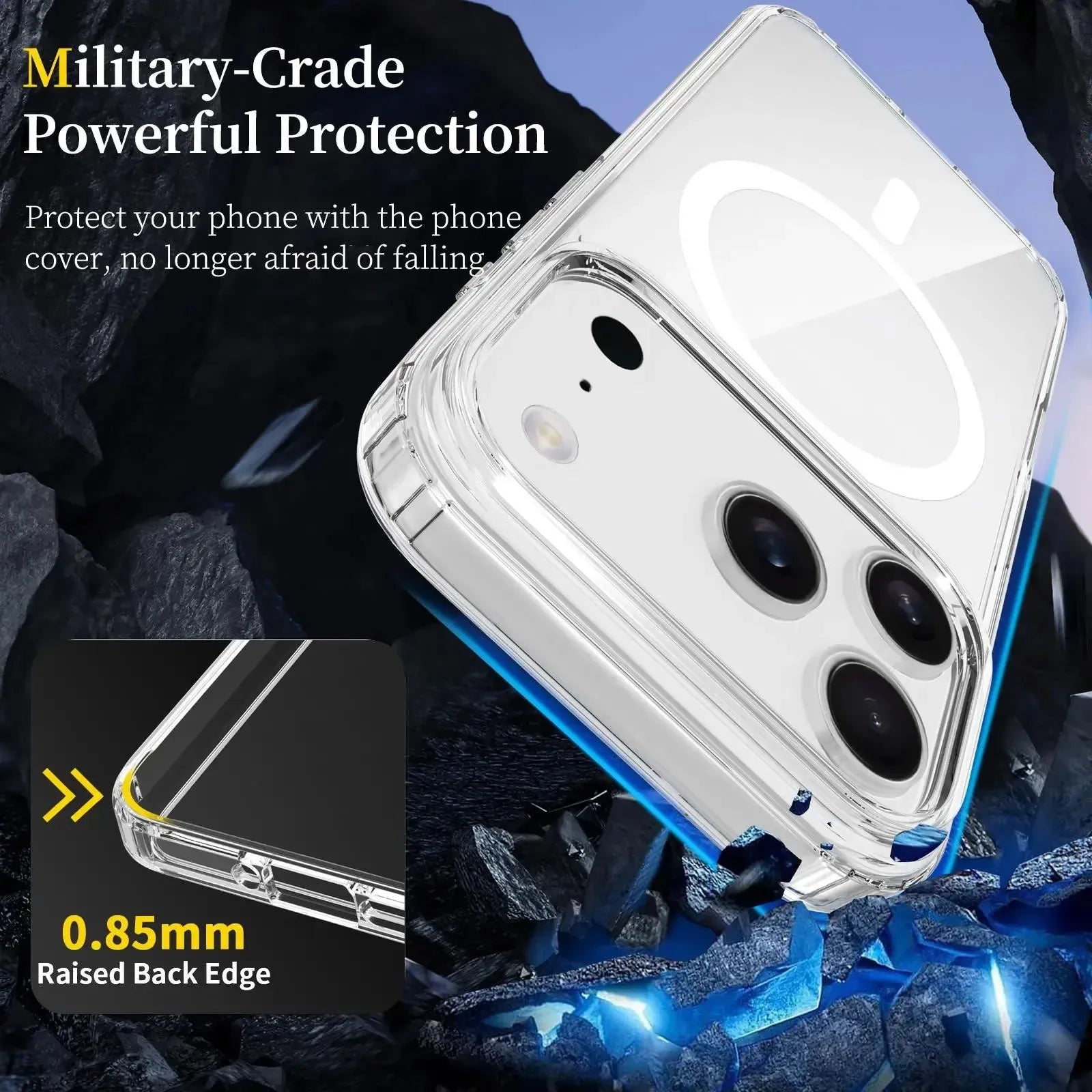 For Apple iPhone 18 Pro Terminator Magsafe Symmetry Design Case Transparent