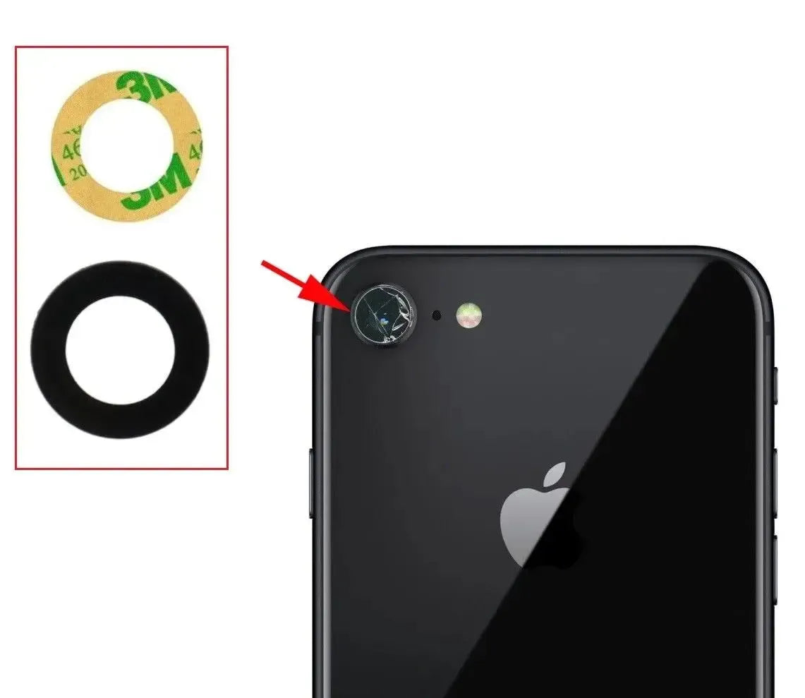 For Apple iPhone SE 3rd 2022 Rear Back Camera Lens Glass & Adhesive