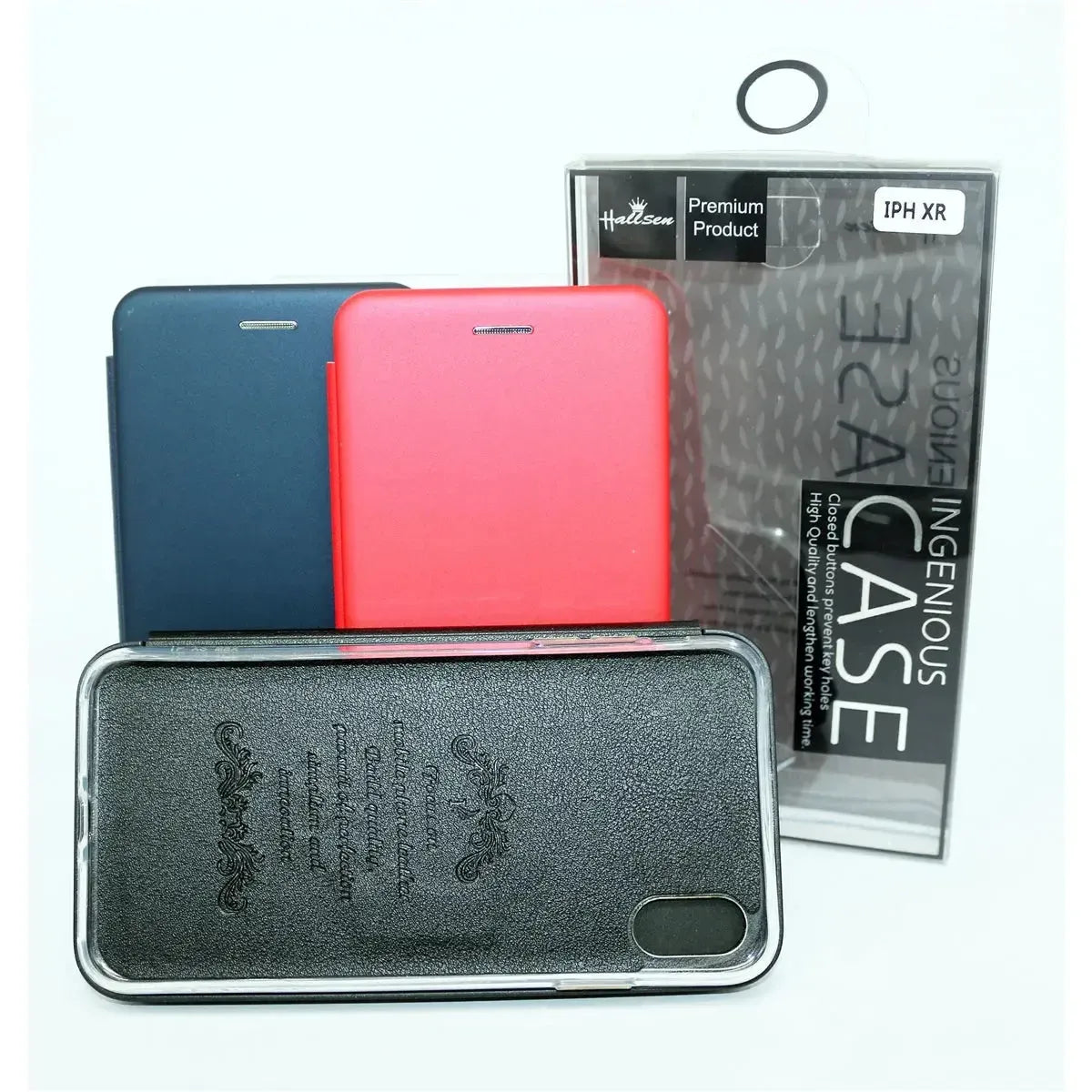 For Apple iPhone XS Max Slim Curved Magnetic Wallet Case Black