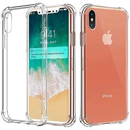 For Apple iPhone XS/X Shockproof Transparent Gel Case