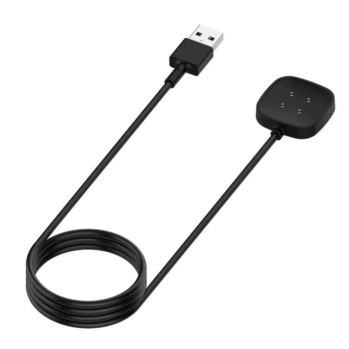 For Fitbit Sense & Versa 3 Magnetic Charging Cable Black
