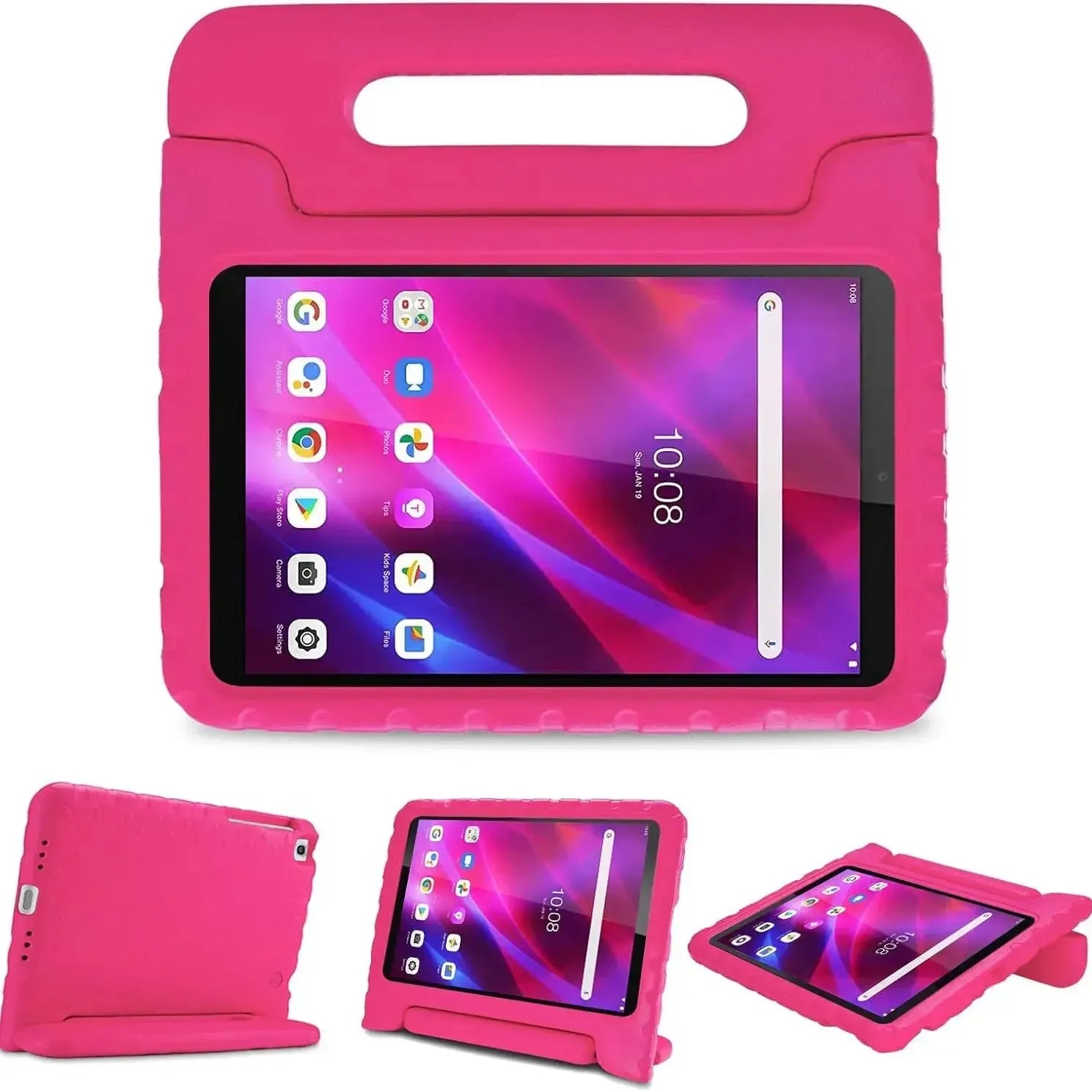 For Lenovo Tab M8 2nd TB-8505X TB-8505F Kids Case Shockproof Cover With Stand - Pink