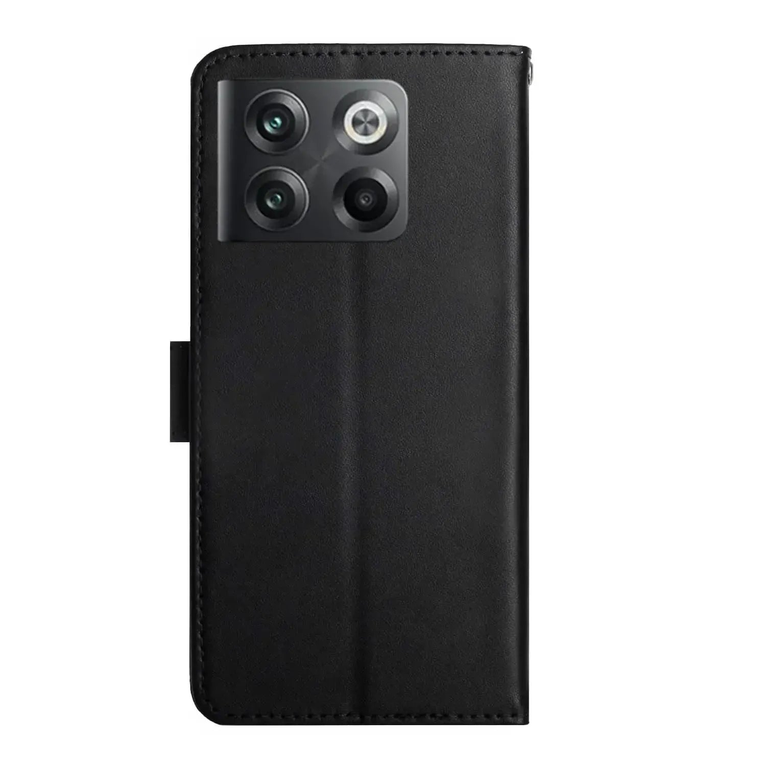 For OnePlus 10T Leather Wallet Phone Case Black