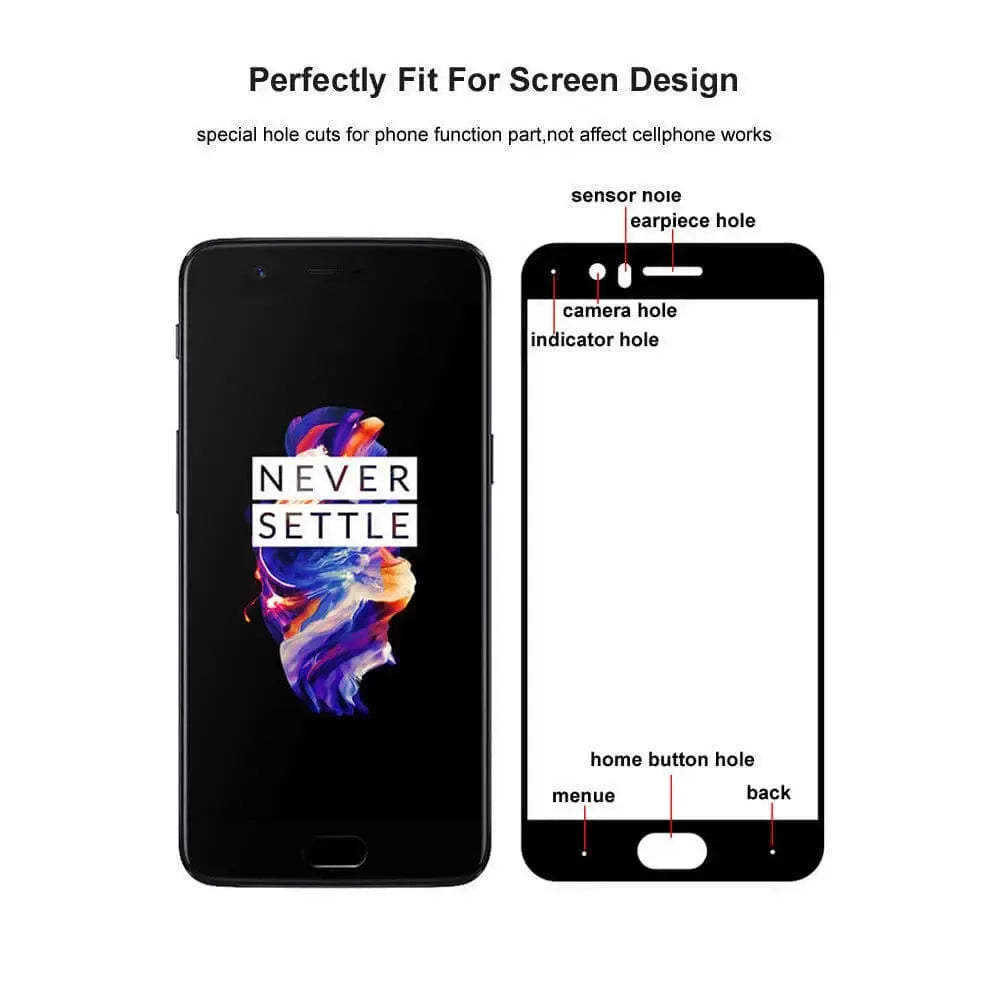 For OnePlus 5 Full Coverage 9D Tempered Glass