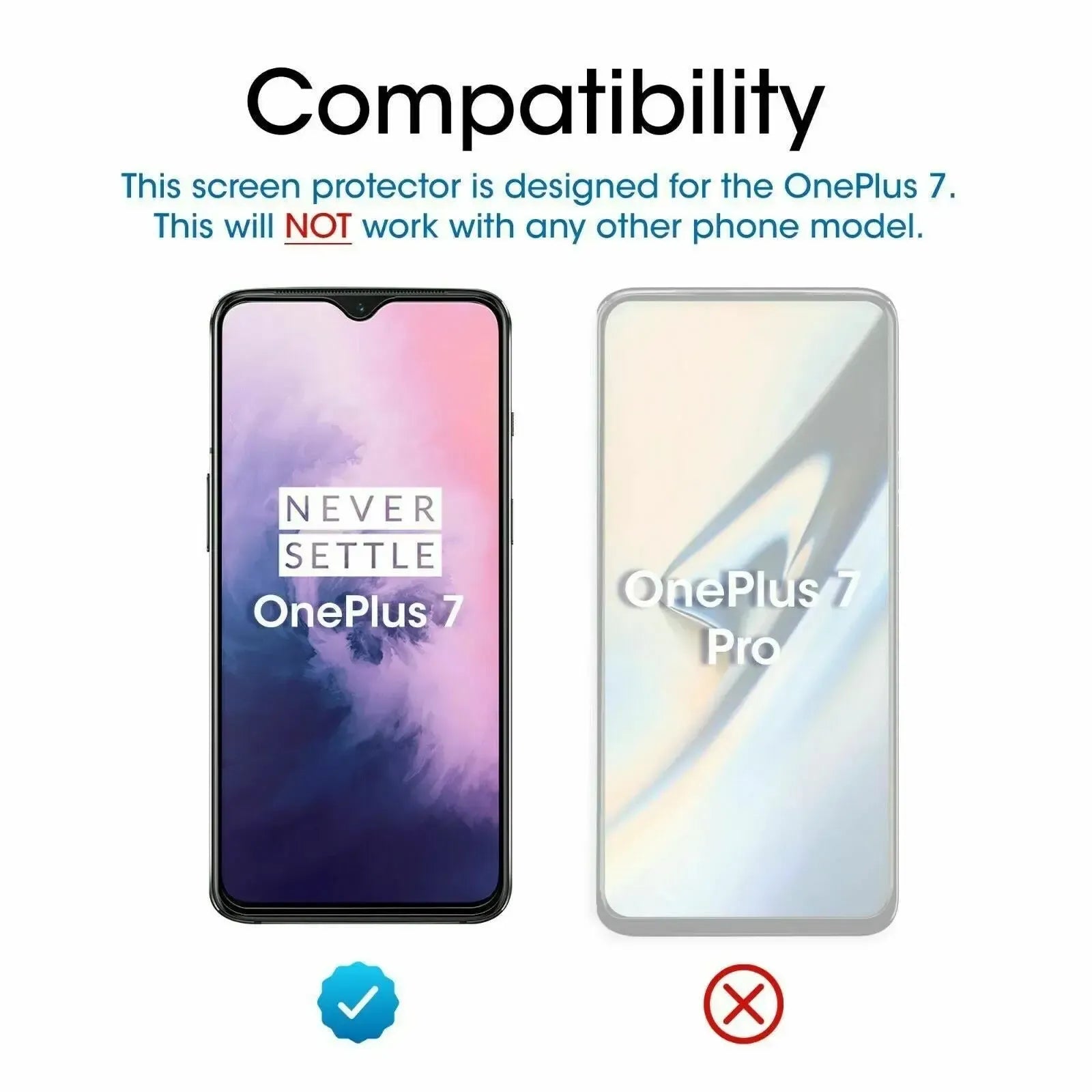 For OnePlus 7 Full Coverage 9D Tempered Glass