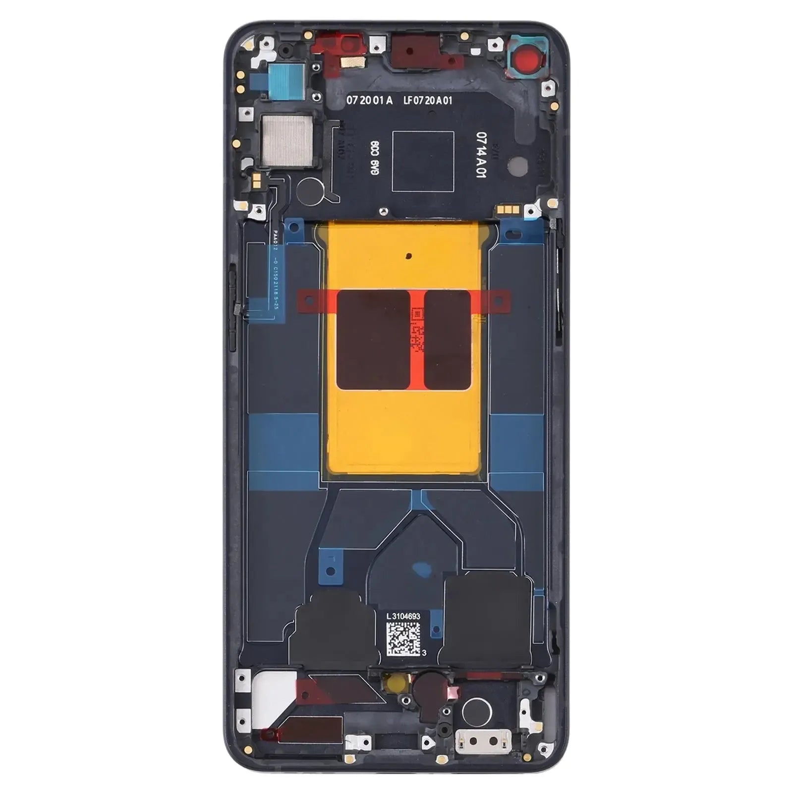 For Oppo Reno 6 5G Front Housing LCD Frame Bezel Plate Black New