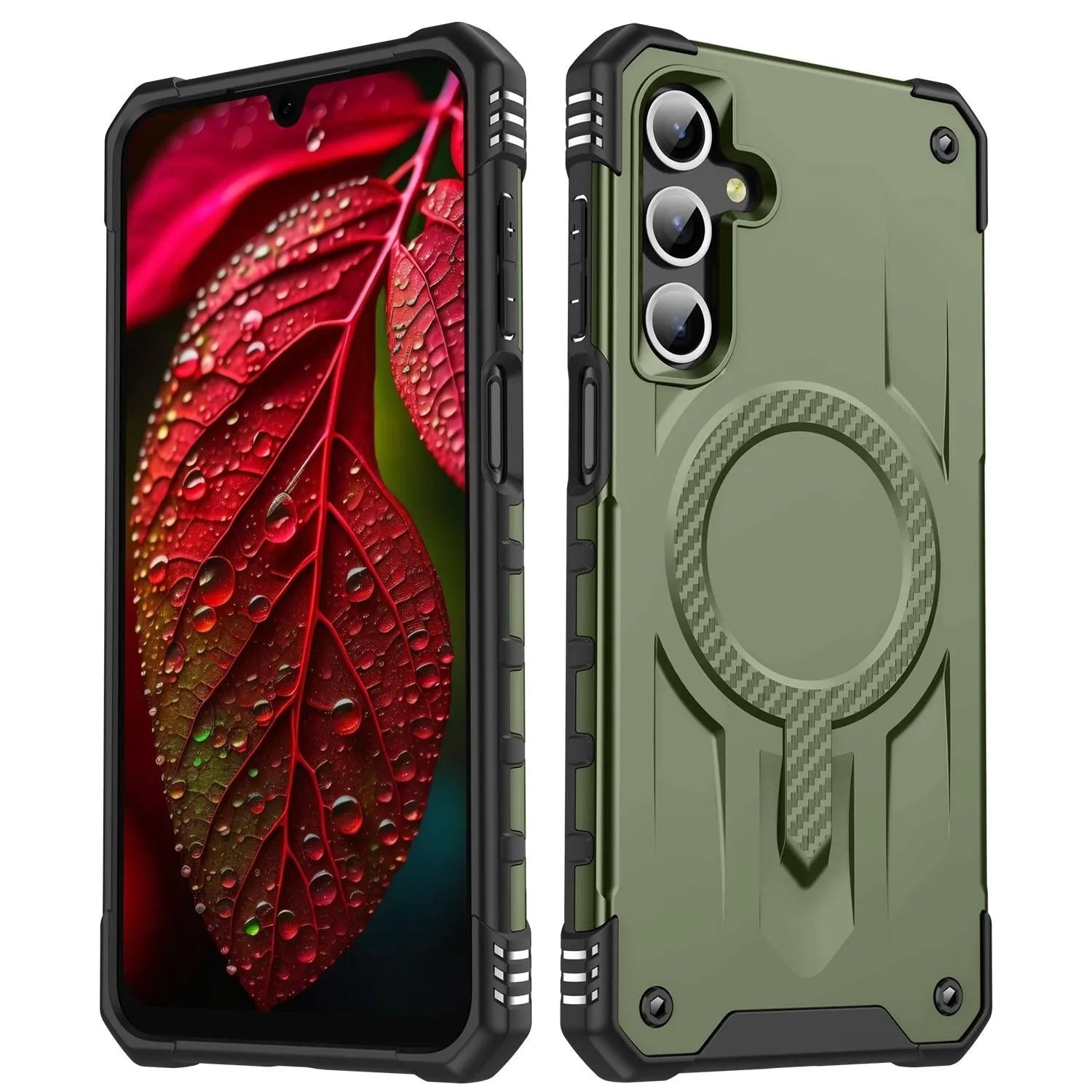 For Samsung Galaxy A15 Starship Magsafe Magnetic Case Green