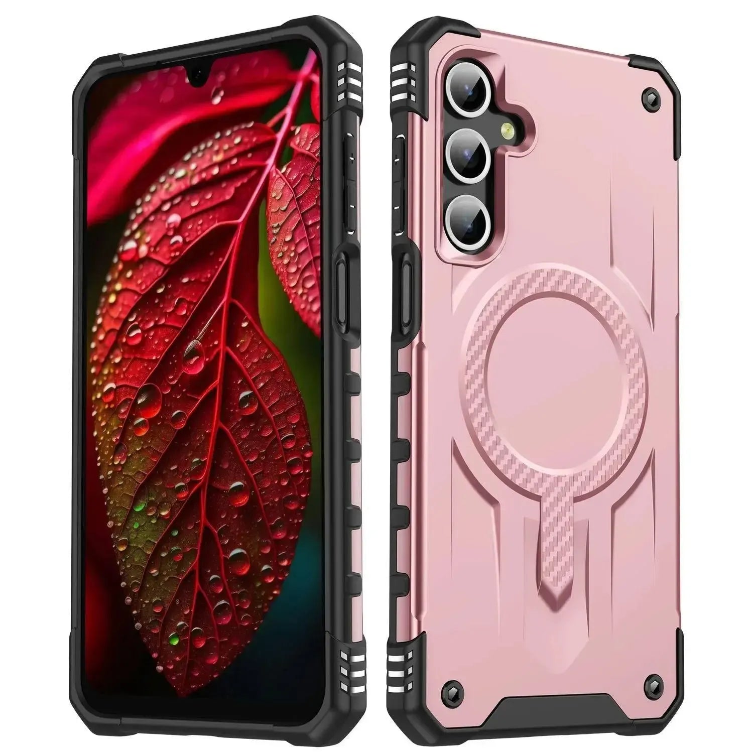 For Samsung Galaxy A15 Starship Magsafe Magnetic Case Rose Gold