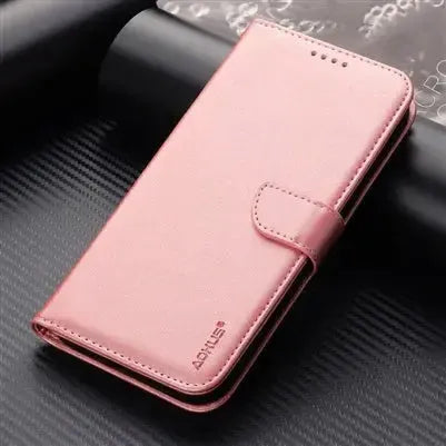 For Samsung Galaxy A16 Premium Aokus Wallet Case Rose Gold