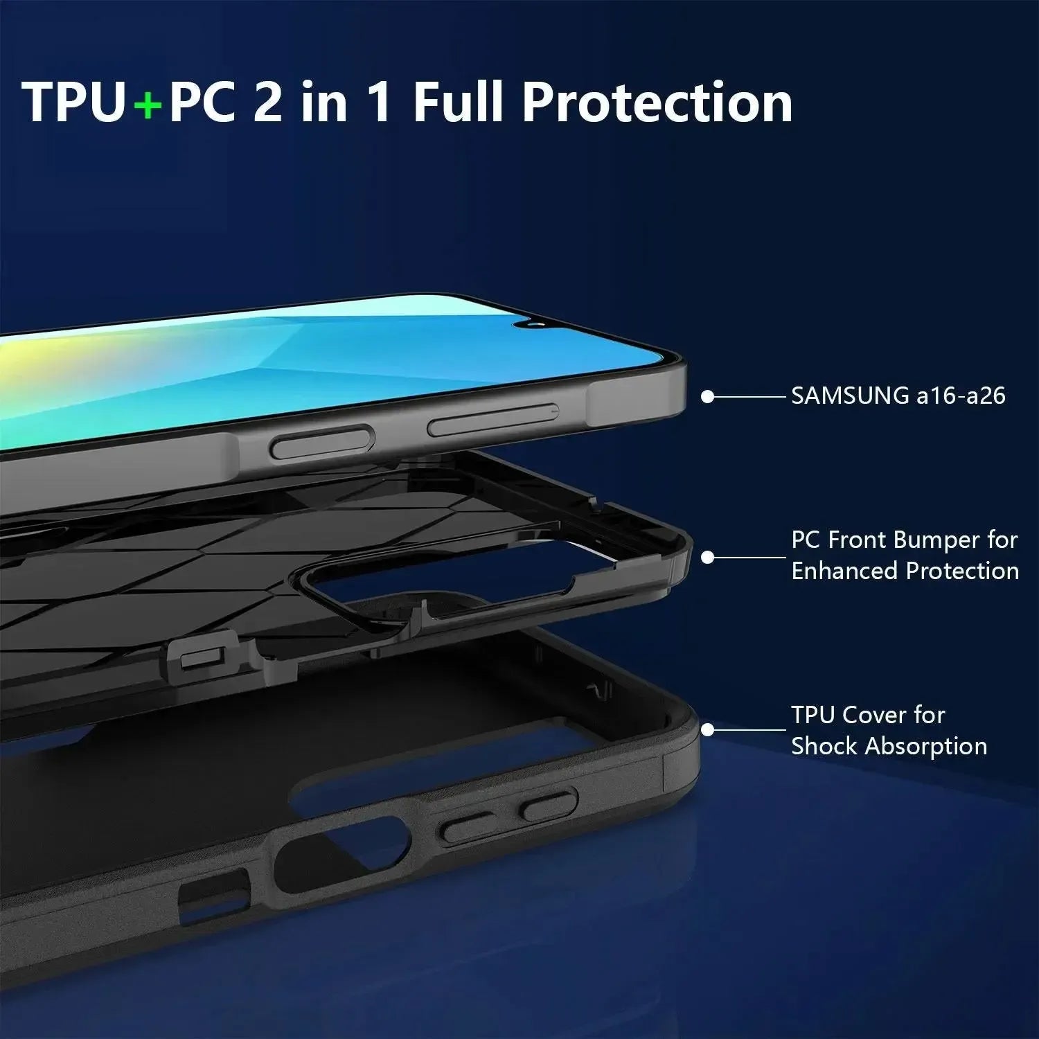 For Samsung Galaxy A17 5G Symmetry Exploiter Case Black