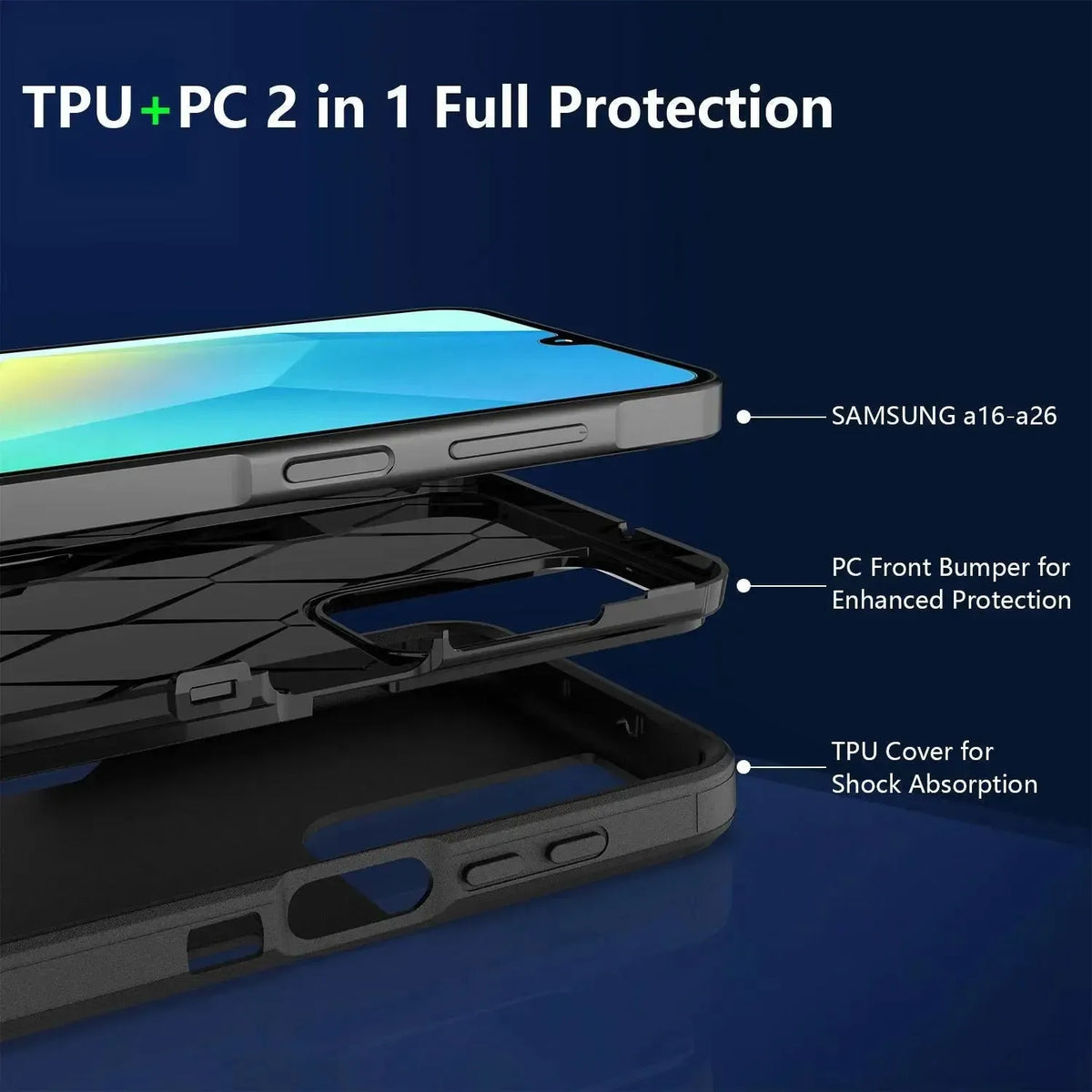 For Samsung Galaxy A36 Symmetry Exploiter Case Black