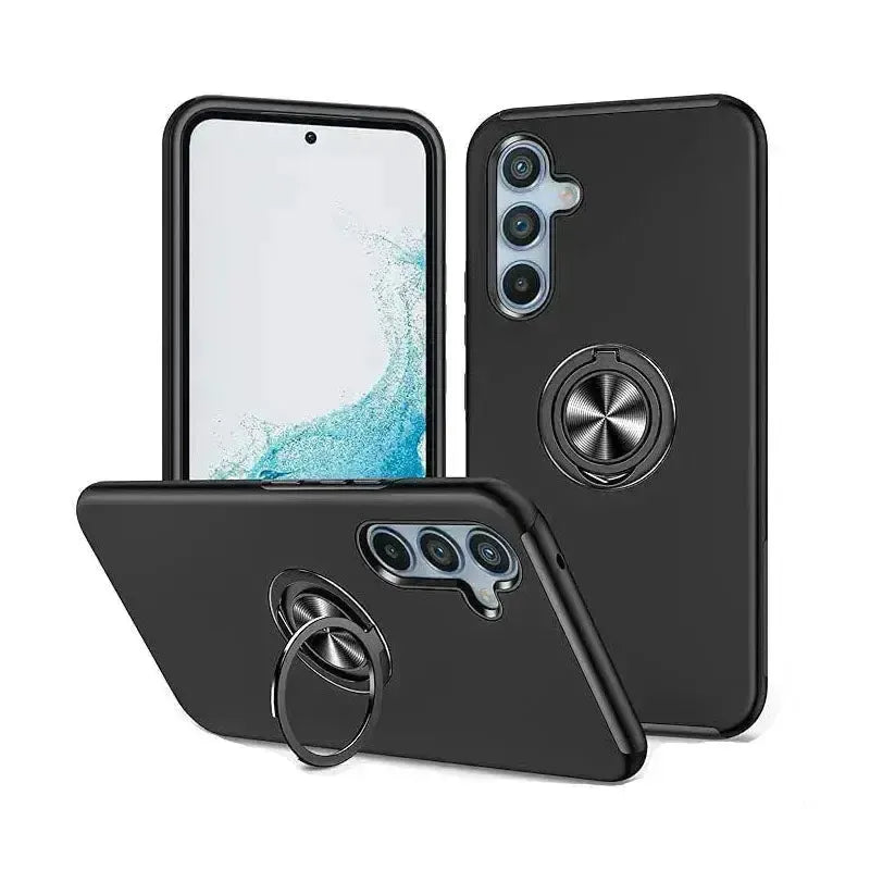 For Samsung Galaxy A57 Dual Layer Invisible Ring Case Black