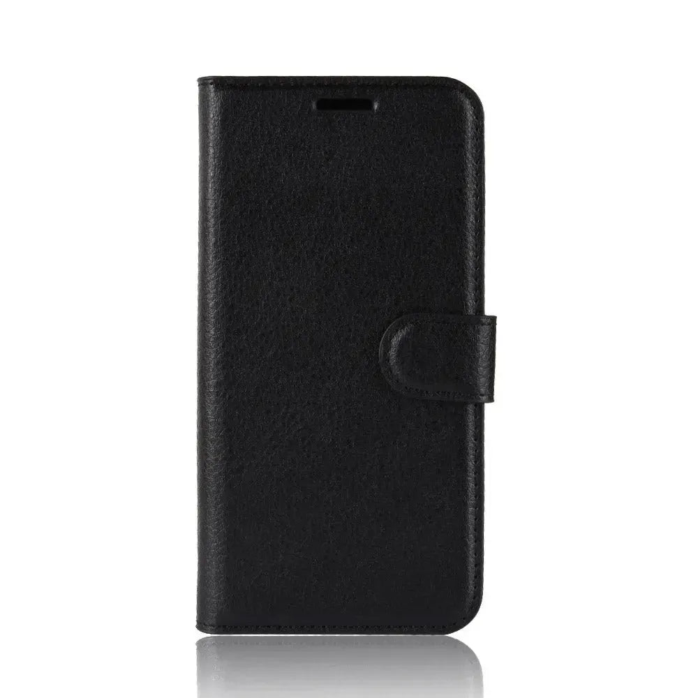 For Samsung Galaxy Note 10 Wallet Case Cover PU Leather Black