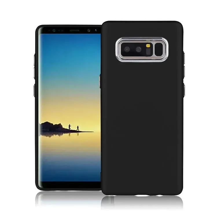 For Samsung Galaxy Note 8 N950F Rubber TPU Case with Metal Key Black