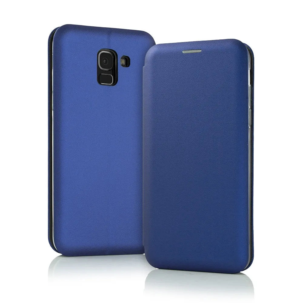 For Samsung Galaxy S20 Ultra Slim Curved Magnetic Wallet Case Blue