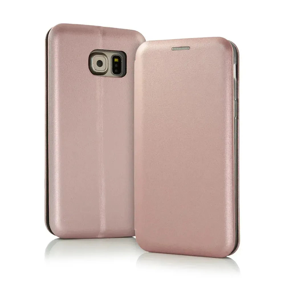 For Samsung Galaxy S20 Ultra Slim Curved Magnetic Wallet Case Rose Gold