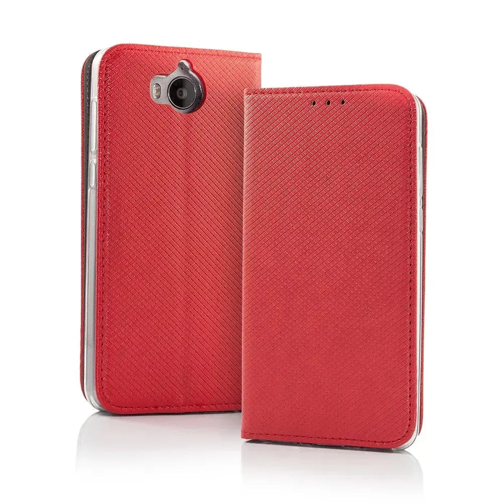 For Samsung Galaxy S20 Ultra Smart Carbon Magnetic Wallet Case Red