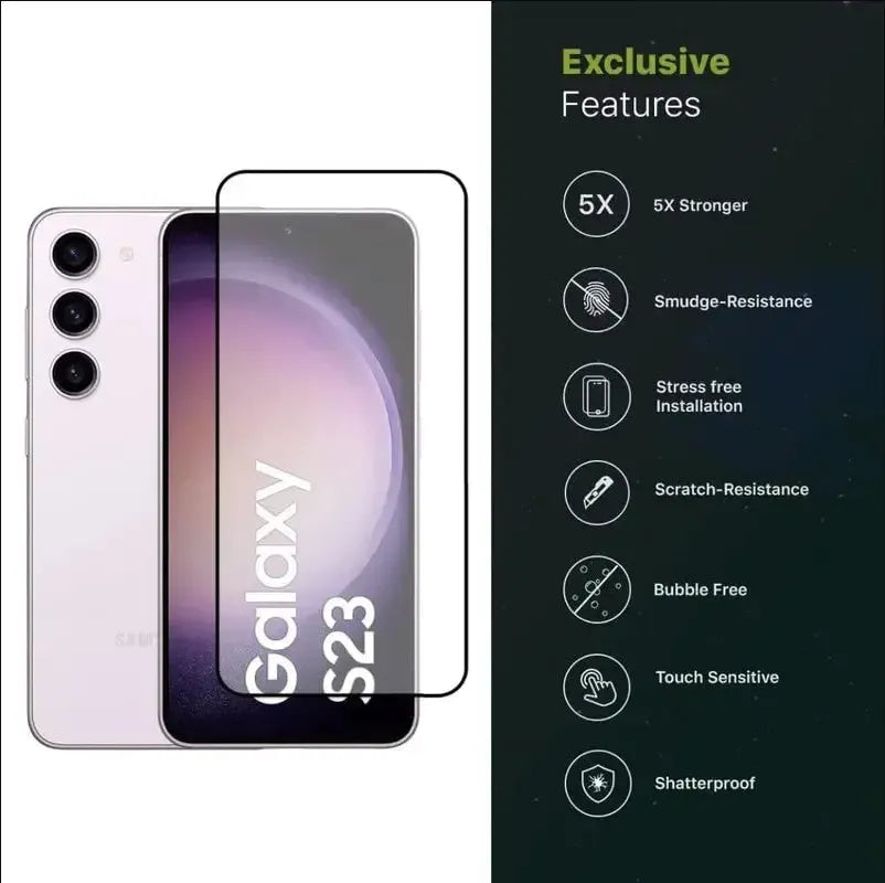 For Samsung Galaxy S23 Full Coverage 9D Tempered Glass