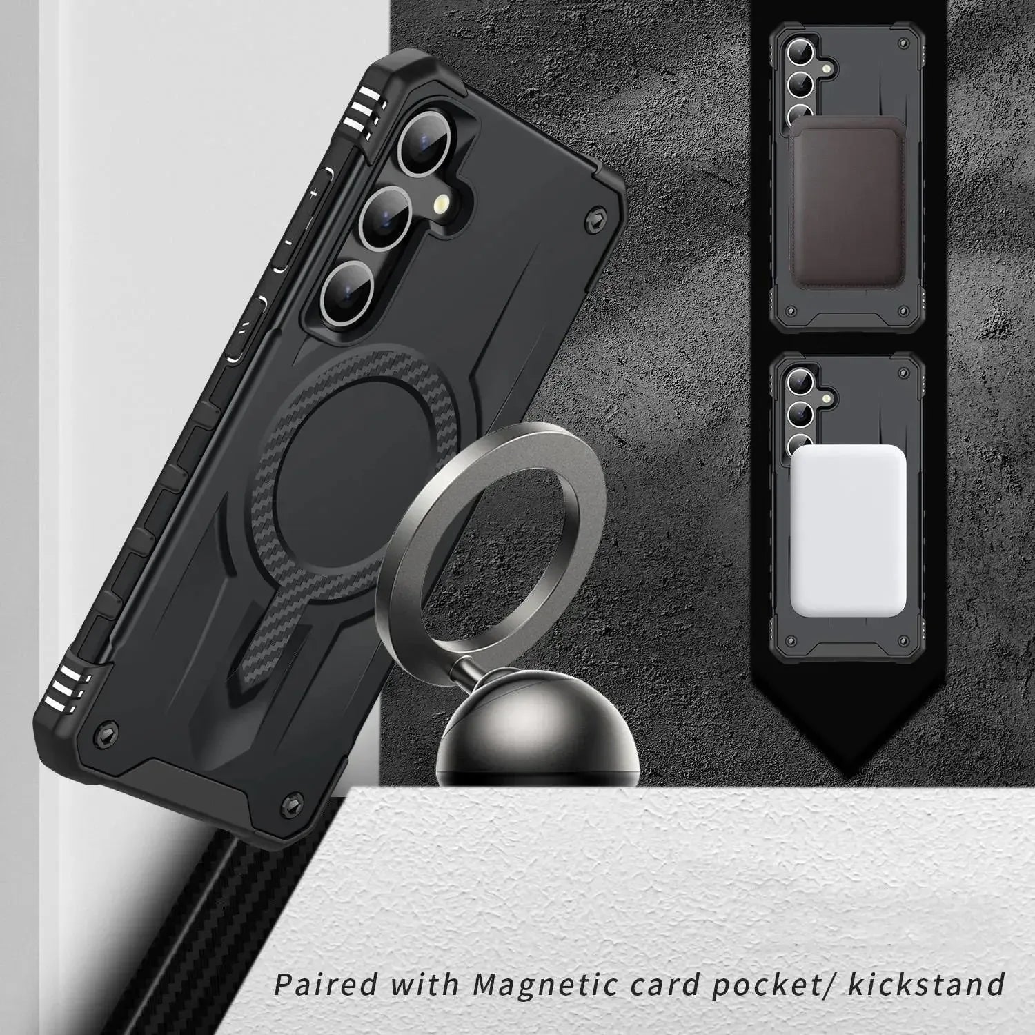 For Samsung Galaxy S24 FE Starship Magsafe Magnetic Case Black