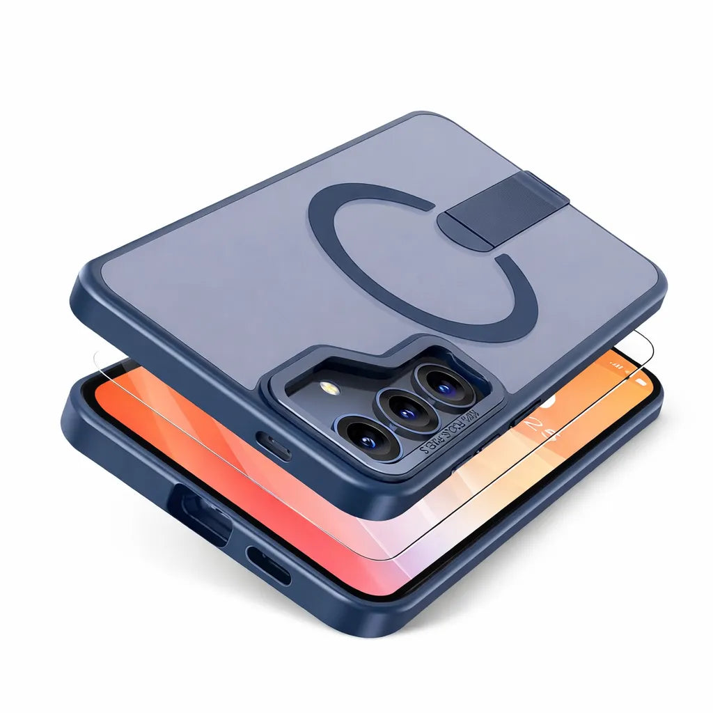 For Samsung Galaxy S24 Premium N52 Magsafe Magnetic Case With Stand Blue