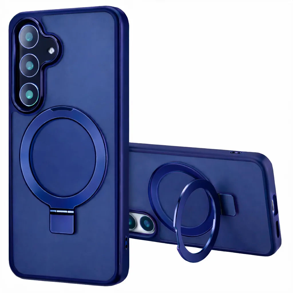 For Samsung Galaxy S24 Udbasto Series Magsafe Ring Case Blue