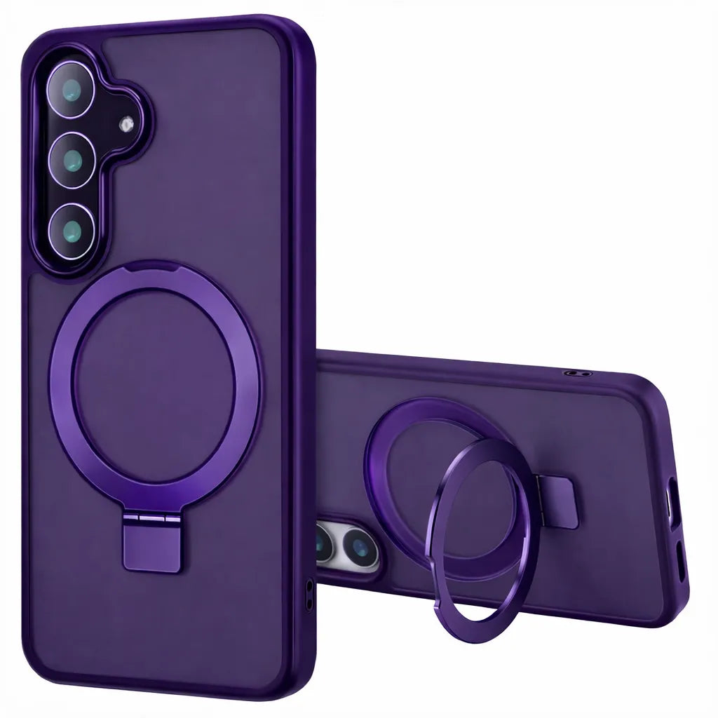 For Samsung Galaxy S24 Udbasto Series Magsafe Ring Case Purple