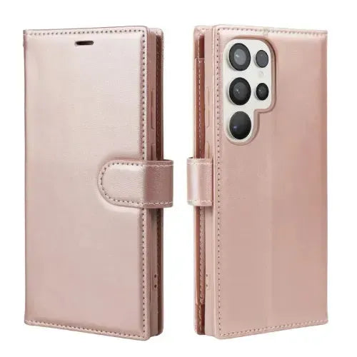 For Samsung Galaxy S24 Ultra Premium Aokus Wallet Case Rose Gold