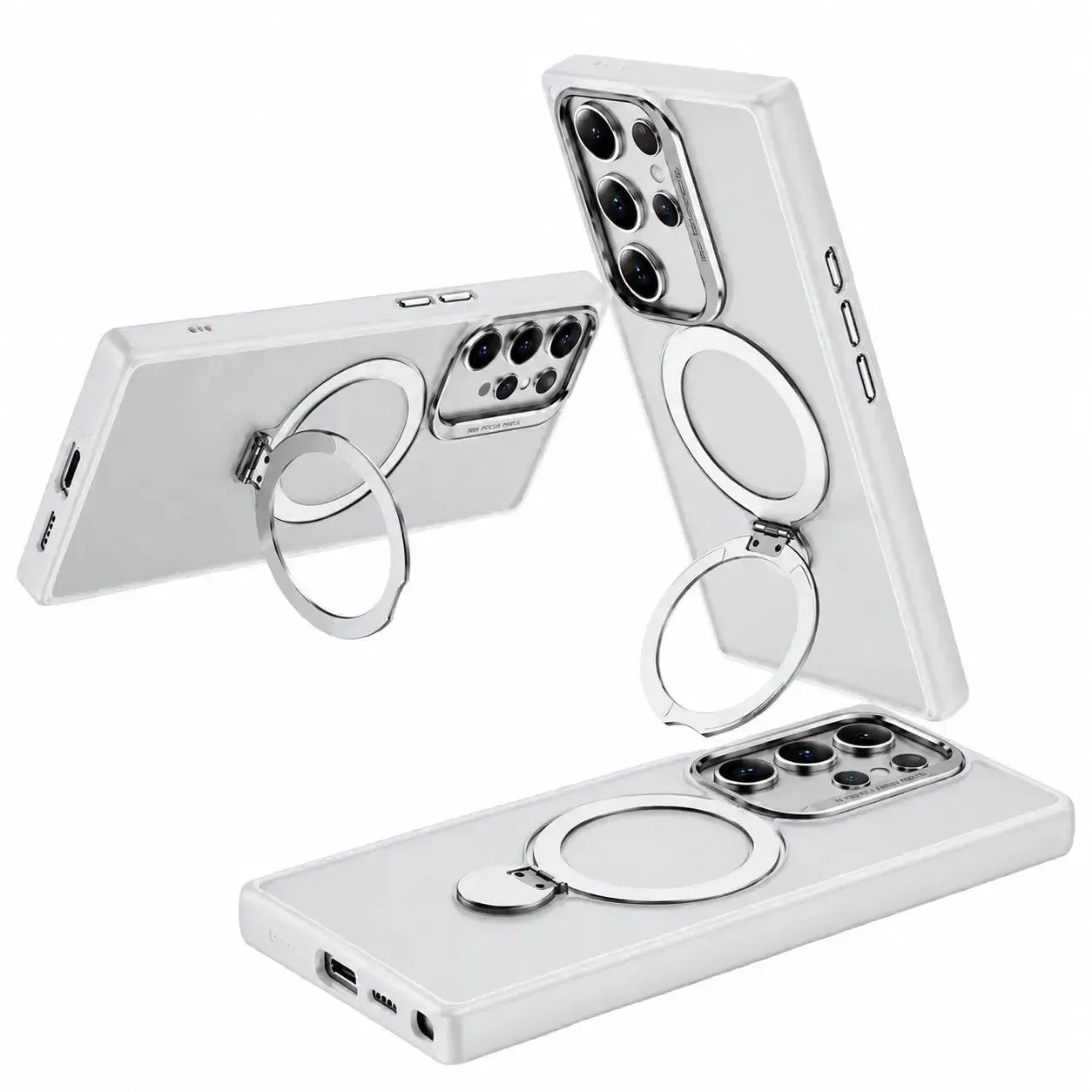 For Samsung Galaxy S24 Ultra Udbasto Series Magsafe Ring Case Clear
