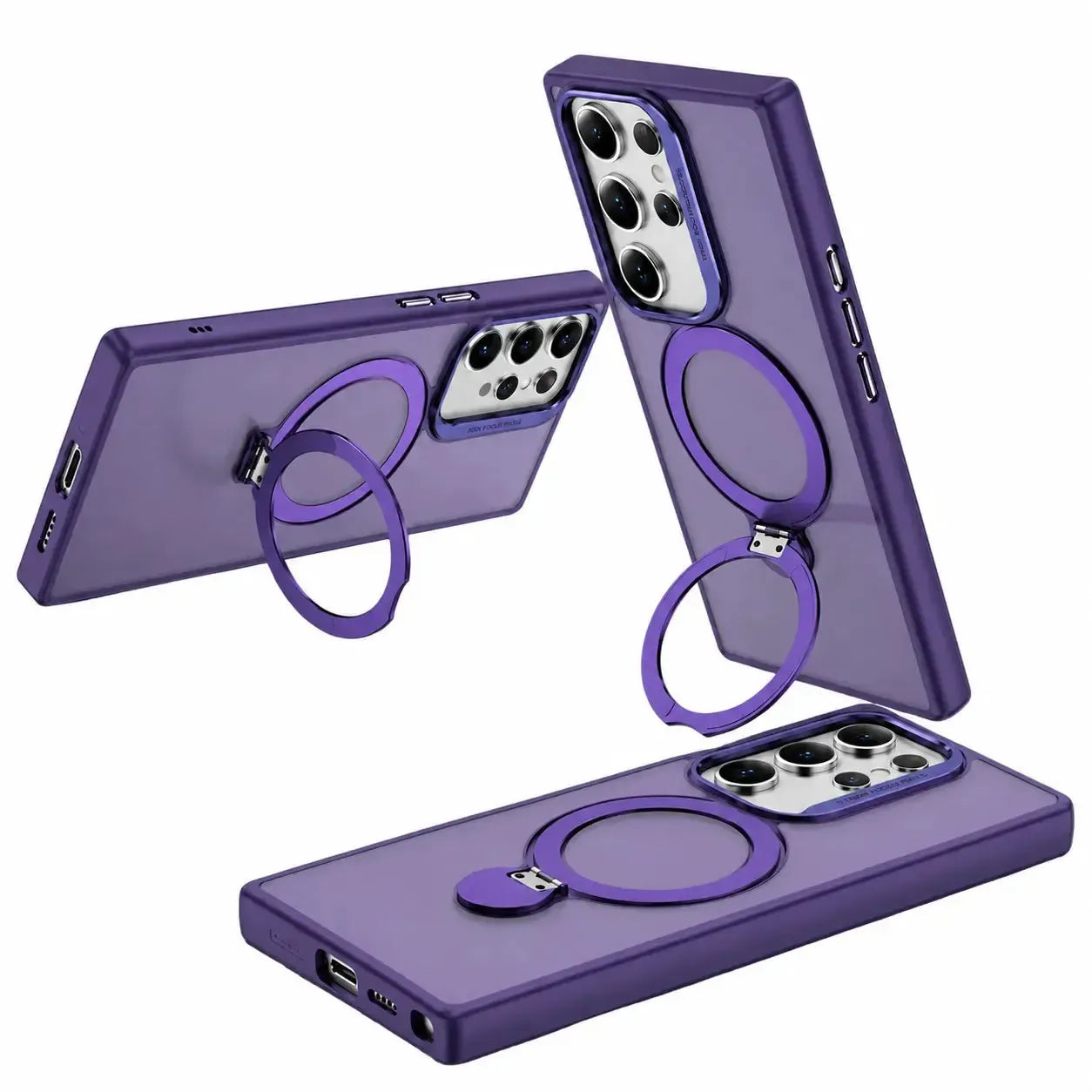 For Samsung Galaxy S24 Ultra Udbasto Series Magsafe Ring Case Purple