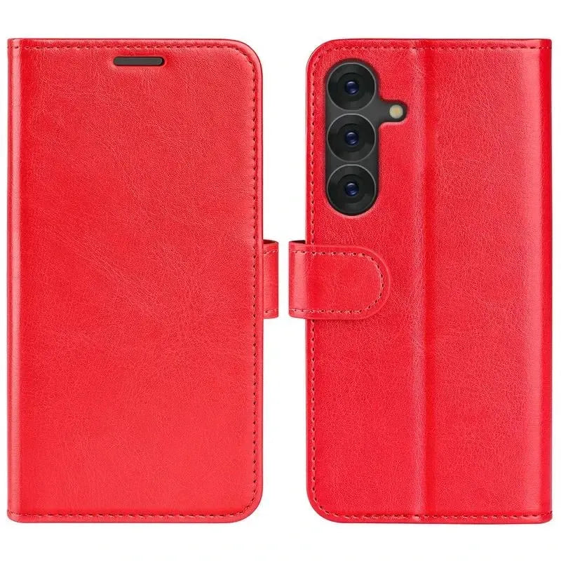 For Samsung Galaxy S25 Plus Premium Aokus Wallet Case Red