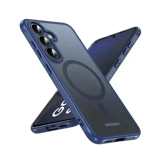 For Samsung Galaxy S25/ S24 Skin-Feel Magnetic Magsafe Case Blue