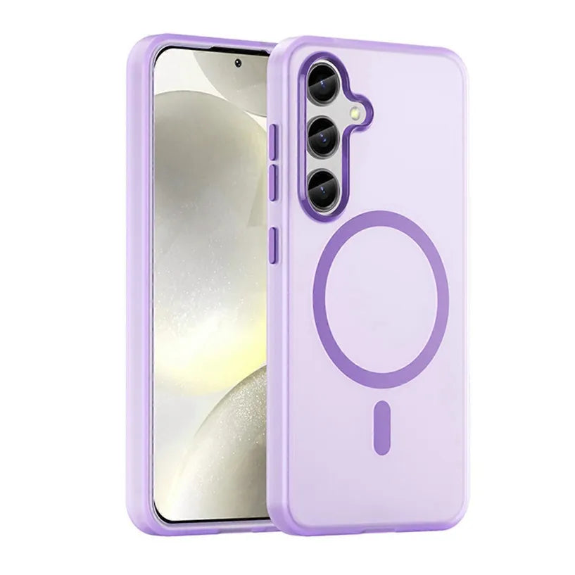 For Samsung Galaxy S25/ S24 Skin-Feel Magnetic Magsafe Case Purple