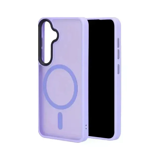 For Samsung Galaxy S25 / S24 Skin-Feel Magnetic Magsafe Case Purple