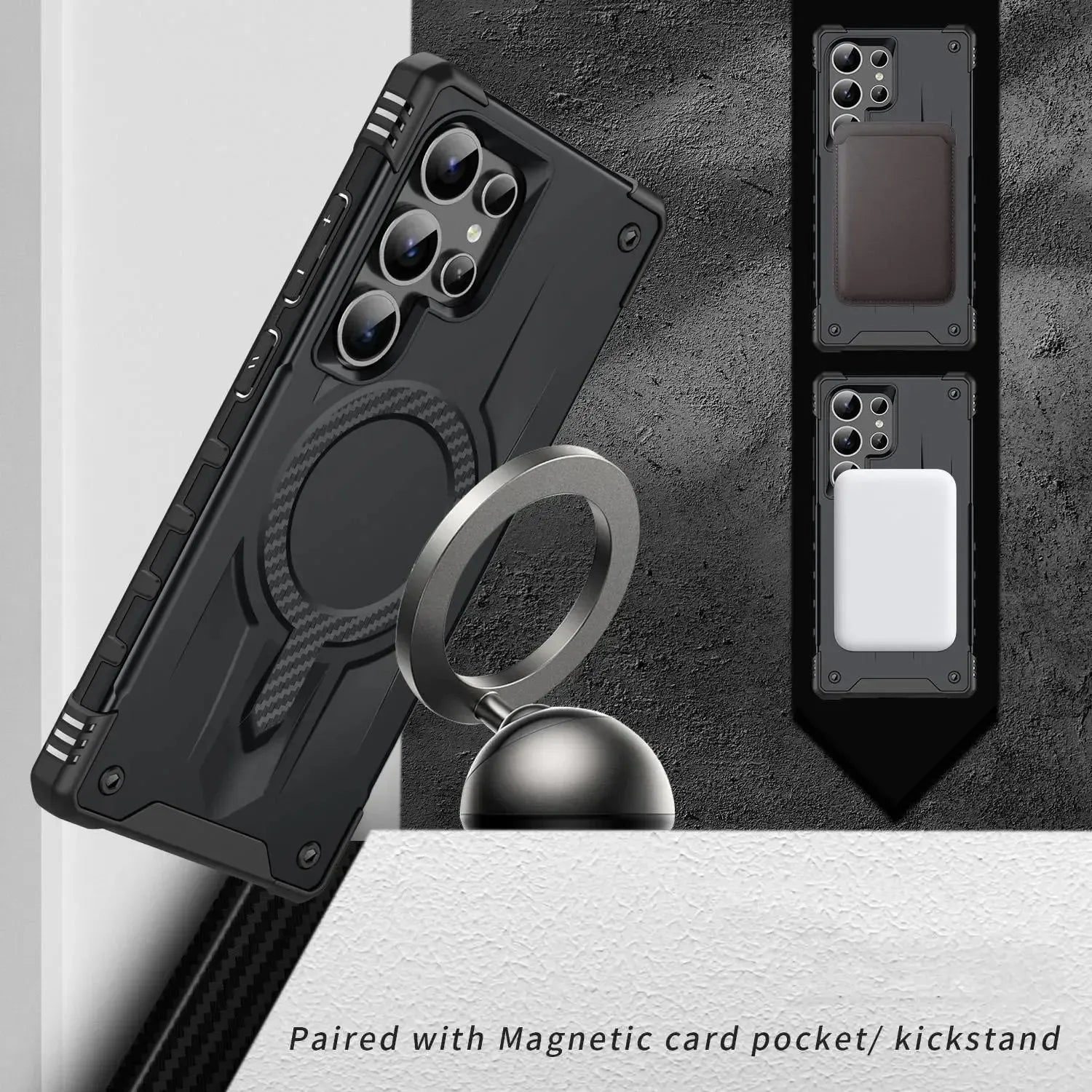 For Samsung Galaxy S25 Ultra Starship Magsafe Magnetic Case Black