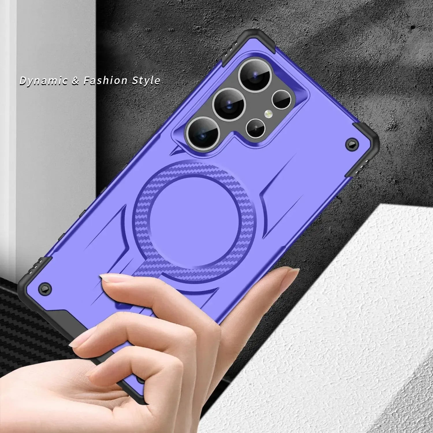 For Samsung Galaxy S25 Ultra Starship Magsafe Magnetic Case Purple