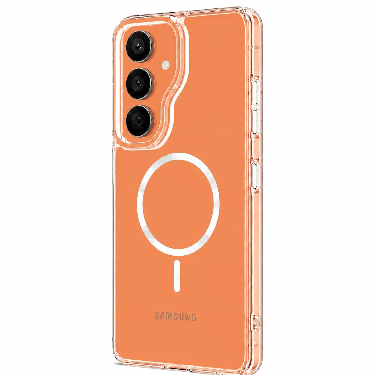 For Samsung Galaxy S26 Macaron Magsafe Case With Camera Stand Orange