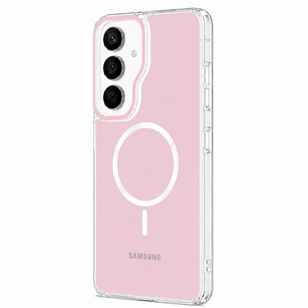 For Samsung Galaxy S26 Macaron Magsafe Case With Camera Stand Pink