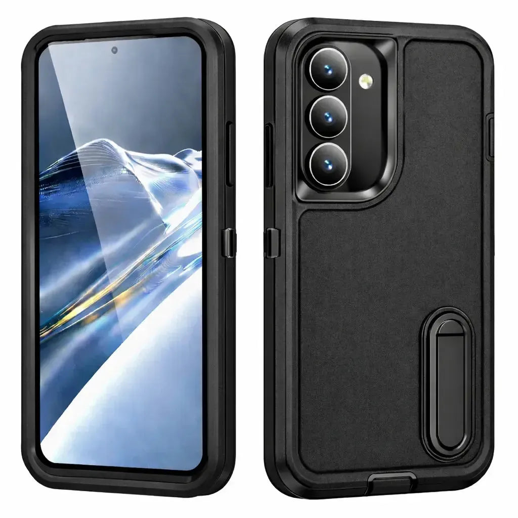For Samsung Galaxy S26 Plus Triple Builder With Stander Case Black