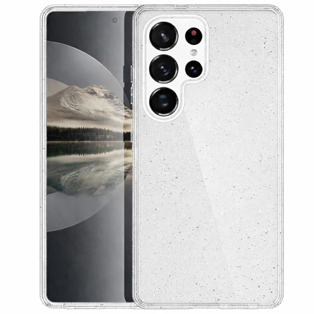For Samsung Galaxy S26 Ultra Heavy Duty Axis Case Glitter Clear