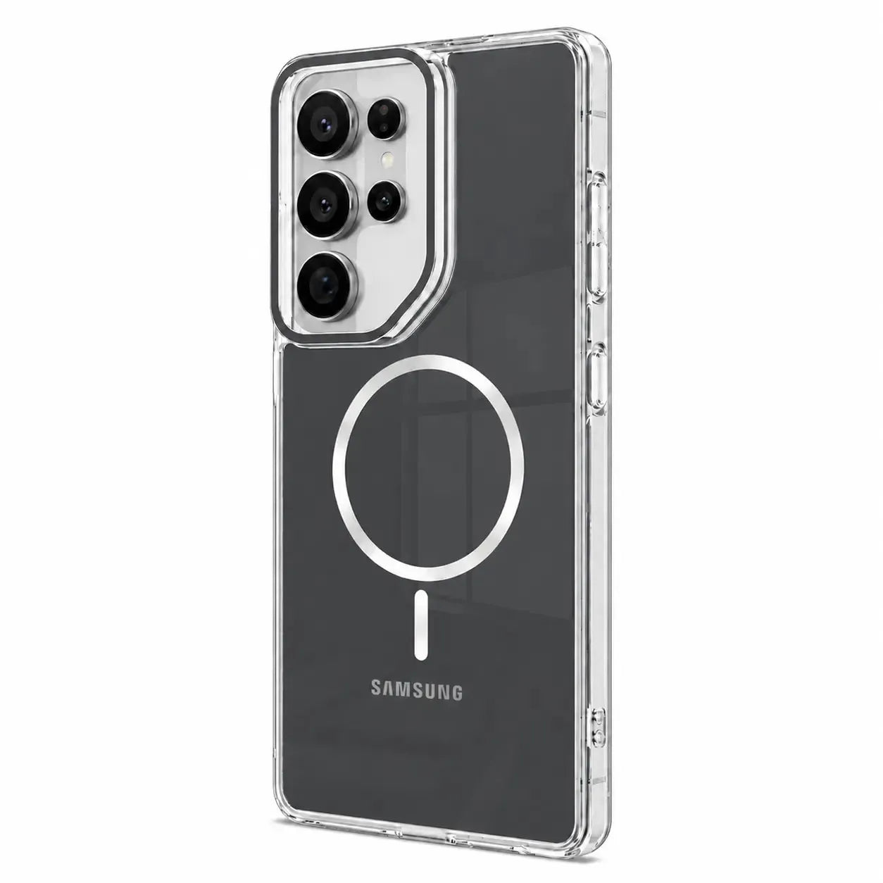 For Samsung Galaxy S26 Ultra Macaron Magsafe Case With Camera Stand Black