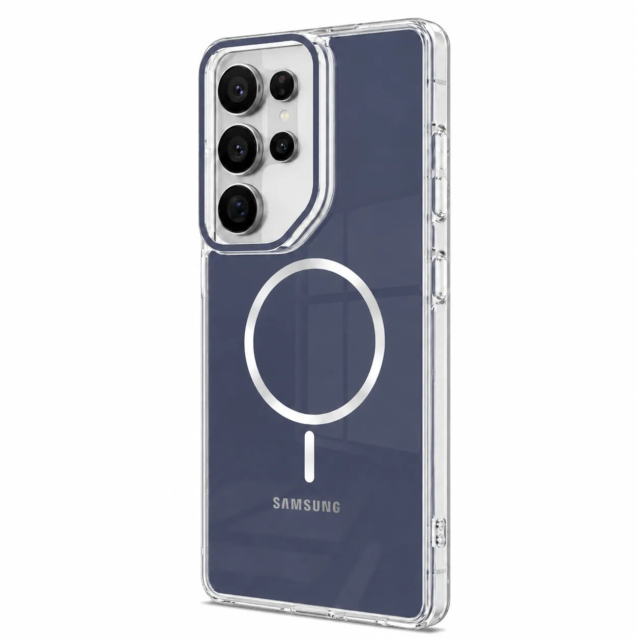 For Samsung Galaxy S26 Ultra Macaron Magsafe Case With Camera Stand Blue